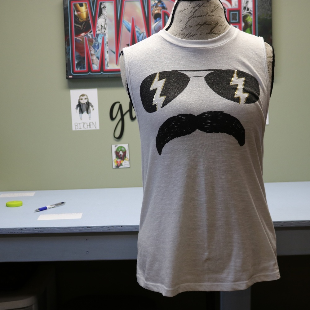 Wet Seal Graphic Muscle Tank